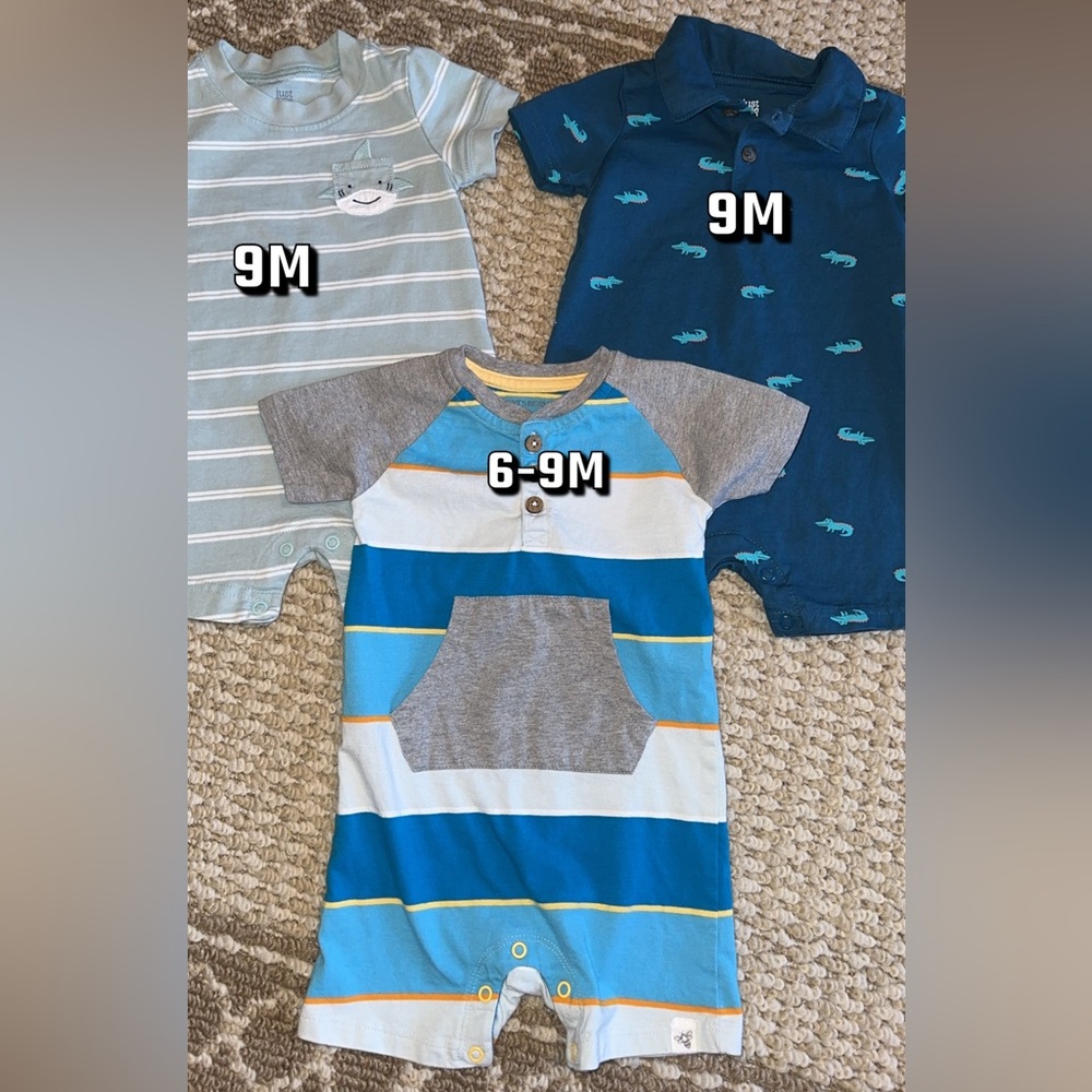Baby Boy Rompers Burts Bees/Carters - Picture 5 of 5